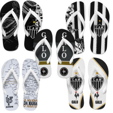 Chinelo Masculino Atlético Mineiro Varias Estampas Chinelo Masculino Atlético Mineiro Varias Estampas