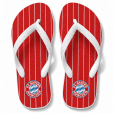 Chinelo Masculino Bayern de Munique Listrado Vermelho e Branco Chinelo Masculino Bayern de Munique Listrado Vermelho e Branco