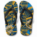 Chinelo Masculino Boca Juniors Grafite de Escudos Azul e Amarelo Chinelo Masculino Boca Juniors Grafite de Escudos Azul e Amarelo