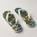 Chinelo Masculino Boca Juniors Grafite de Escudos Azul e Amarelo Chinelo Masculino Boca Juniors Grafite de Escudos Azul e Amarelo