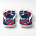 Chinelo Masculino Chicago Bulls Bull Basketball Azul, Vermelho e Branco