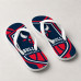 Chinelo Masculino Chicago Bulls Bull Basketball Azul, Vermelho e Branco