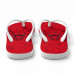 Chinelo Masculino Chicago Bulls Doodle Vermelho e Preto Chinelo Masculino Chicago Bulls Doodle Vermelho e Preto