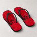 Chinelo Masculino Chicago Bulls Doodle Vermelho e Preto Chinelo Masculino Chicago Bulls Doodle Vermelho e Preto