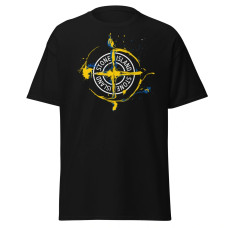 Camiseta Masculina Stone Island Blue & Gold Camiseta Masculina Stone Island Blue & Gold