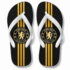 Chinelo Masculino Chelsea Black & Gold Stripes Chinelo Masculino Chelsea Black & Gold Stripes