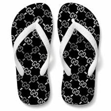 Chinelo Feminino Gucci Black White Chinelo Feminino Gucci Black White