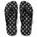 Chinelo Feminino LV Black White Chinelo Feminino LV Black White