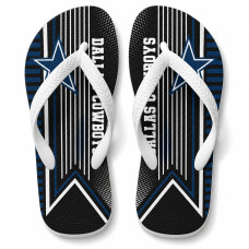 Chinelo Masculino Dallas Cowboys Pinstripe Preto e Azul Chinelo Masculino Dallas Cowboys Pinstripe Preto e Azul