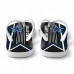 Chinelo Masculino Dallas Cowboys Pinstripe Preto e Azul Chinelo Masculino Dallas Cowboys Pinstripe Preto e Azul