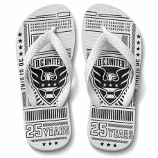 Chinelo Masculino D.C. United 25 Years Edição Comemorativa Preto e Branco Chinelo Masculino D.C. United 25 Years Edição Comemorativa Preto e Branco