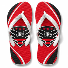 Chinelo Masculino D.C. United Curve Vermelho, Preto e Branco Chinelo Masculino D.C. United Curve Vermelho, Preto e Branco