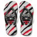 Chinelo Masculino D.C. United Stripes Branco, Vermelho e Preto