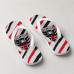 Chinelo Masculino D.C. United Stripes Branco, Vermelho e Preto