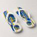 Chinelo Masculino Golden State Warriors Stripes Branco, Azul e Amarelo Chinelo Masculino Golden State Warriors Stripes Branco, Azul e Amarelo