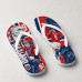 Chinelo Masculino Erling Haaland Noruega Blueprint Vermelho e Azul Chinelo Masculino Erling Haaland Noruega Blueprint Vermelho e Azul