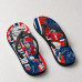 Chinelo Masculino Erling Haaland Noruega Blueprint Vermelho e Azul Chinelo Masculino Erling Haaland Noruega Blueprint Vermelho e Azul