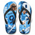 Chinelo Masculino Erling Haaland City Edição Especial Azul e Branco Chinelo Masculino Erling Haaland City Edição Especial Azul e Branco