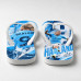 Chinelo Masculino Erling Haaland City Edição Especial Azul e Branco Chinelo Masculino Erling Haaland City Edição Especial Azul e Branco