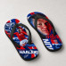 Chinelo Masculino Erling Haaland Noruega Art Azul e Vermelho Chinelo Masculino Erling Haaland Noruega Art Azul e Vermelho
