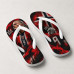 Chinelo Masculino Erling Haaland Noruega Viking Vermelho e Preto Chinelo Masculino Erling Haaland Noruega Viking Vermelho e Preto
