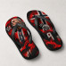 Chinelo Masculino Erling Haaland Noruega Viking Vermelho e Preto Chinelo Masculino Erling Haaland Noruega Viking Vermelho e Preto