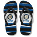 Chinelo Masculino Inter de Milão Listrado Azul Preto e Branco Chinelo Masculino Inter de Milão Listrado Azul Preto e Branco