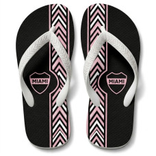 Chinelo Masculino Inter Miami Geo Chevron Preto e Rosa Chinelo Masculino Inter Miami Geo Chevron Preto e Rosa