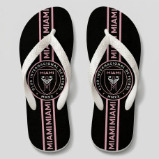 Chinelo Masculino Inter Miami Vertical Stripe Preto e Rosa Chinelo Masculino Inter Miami Vertical Stripe Preto e Rosa