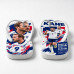 Chinelo Masculino Harry Kane Inglaterra Collage Azul, Vermelho e Branco Chinelo Masculino Harry Kane Inglaterra Collage Azul, Vermelho e Branco