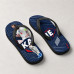 Chinelo Masculino Harry Kane Inglaterra Geométrico Azul Marinho e Branco Chinelo Masculino Harry Kane Inglaterra Geométrico Azul Marinho e Branco