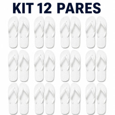 Kit 12 Pares Chinelos Masculino e Feminino de Dedo Kit 12 Pares Chinelos Masculino e Feminino de Dedo