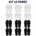 Kit 12 Pares Chinelos Masculino e Feminino de Dedo Kit 12 Pares Chinelos Masculino e Feminino de Dedo