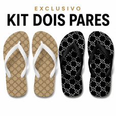 Kit 2 Chinelos Feminino Gucci Kit 2 Chinelos Feminino Gucci