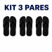 Kit 3 Chinelos Masculino e Feminino de Dedo