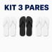Kit 3 Chinelos Masculino e Feminino de Dedo