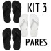 Kit 3 Chinelos Masculino e Feminino de Dedo