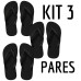 Kit 3 Chinelos Masculino e Feminino de Dedo