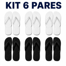 Kit 6 Chinelos Masculino e Feminino de Dedo Kit 6 Chinelos Masculino e Feminino de Dedo