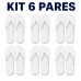 Kit 6 Chinelos Masculino e Feminino de Dedo Kit 6 Chinelos Masculino e Feminino de Dedo