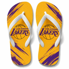 Chinelo Masculino Los Angeles Lakers Brush Amarelo e Roxo Chinelo Masculino Los Angeles Lakers Brush Amarelo e Roxo