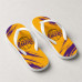 Chinelo Masculino Los Angeles Lakers Brush Amarelo e Roxo Chinelo Masculino Los Angeles Lakers Brush Amarelo e Roxo