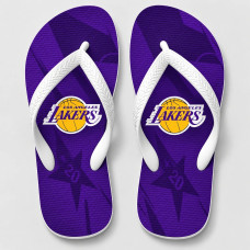 Chinelo Masculino Los Angeles Lakers Star Roxo e Amarelo Chinelo Masculino Los Angeles Lakers Star Roxo e Amarelo