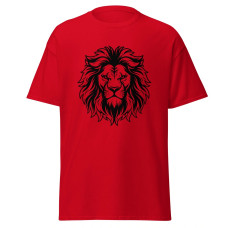 Camiseta Masculina Leão Imponente – Estampa Tribal Preto e Branco Camiseta Masculina Leão Imponente – Estampa Tribal Preto e Branco