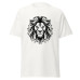 Camiseta Masculina Leão Imponente – Estampa Tribal Preto e Branco Camiseta Masculina Leão Imponente – Estampa Tribal Preto e Branco