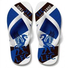 Chinelo Masculino Liverpool LFC 1892 Azul e Branco Chinelo Masculino Liverpool LFC 1892 Azul e Branco