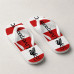 Chinelo Masculino Liverpool FC Listrado Vermelho e Branco Chinelo Masculino Liverpool FC Listrado Vermelho e Branco