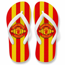 Chinelo Masculino Manchester United Amarelo e Vermelho Chinelo Masculino Manchester United Amarelo e Vermelho