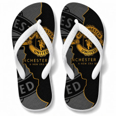Chinelo Masculino Manchester United Dourado e Preto Chinelo Masculino Manchester United Dourado e Preto