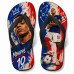 Chinelo Masculino Kylian Mbappé França Coroa Tricolor Azul e Vermelho Chinelo Masculino Kylian Mbappé França Coroa Tricolor Azul e Vermelho